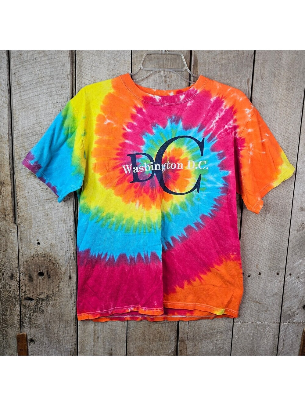 Anvil Washington D.C. Tie-Dye T-Shirt Adult Medium M Colorful DC Souvenir Tee